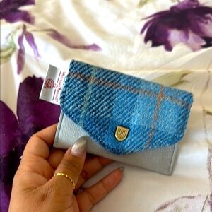 Brand New Islander Blue with Textured Flap Card Holder